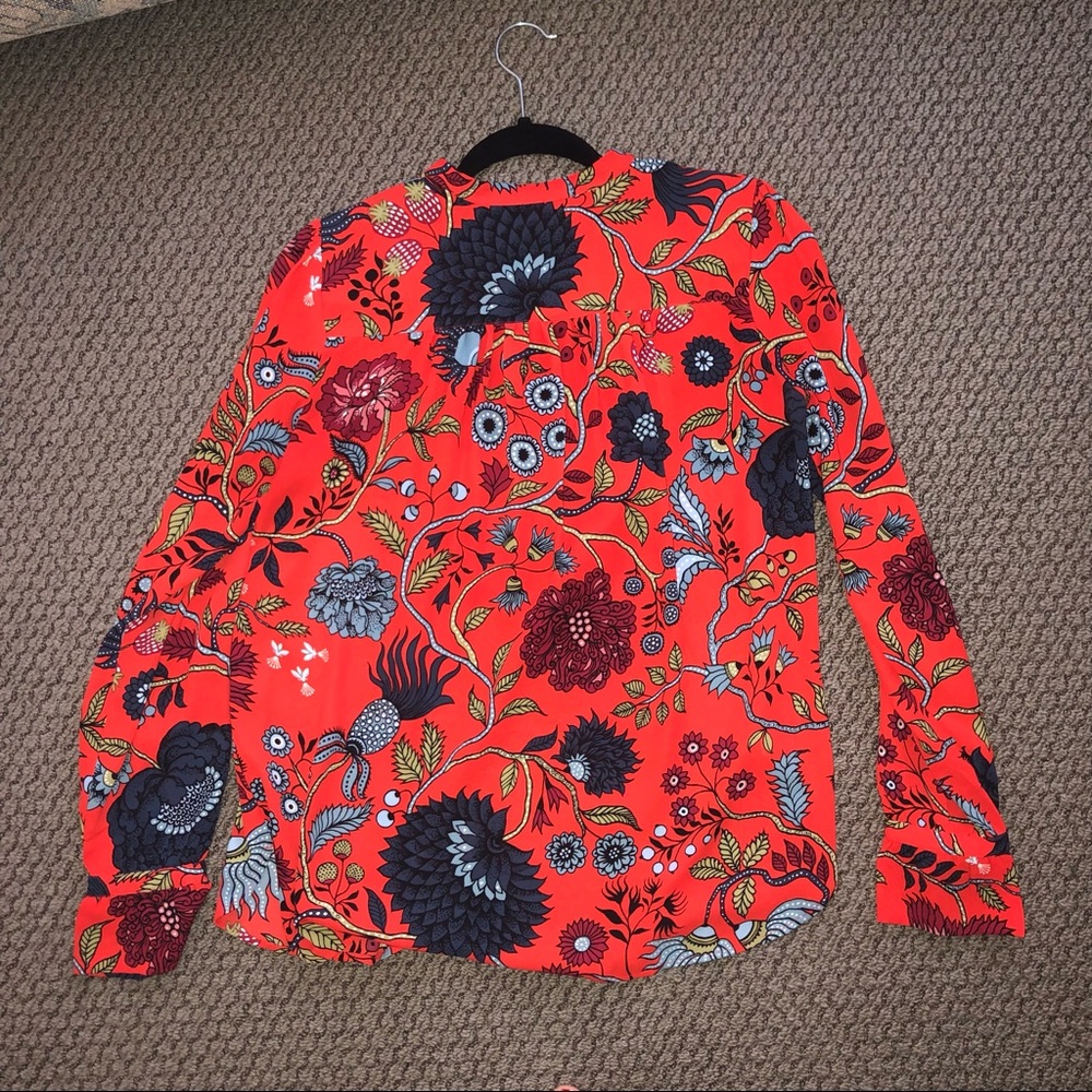 Loft Floral Patterned Buttoned Blouse - image 6